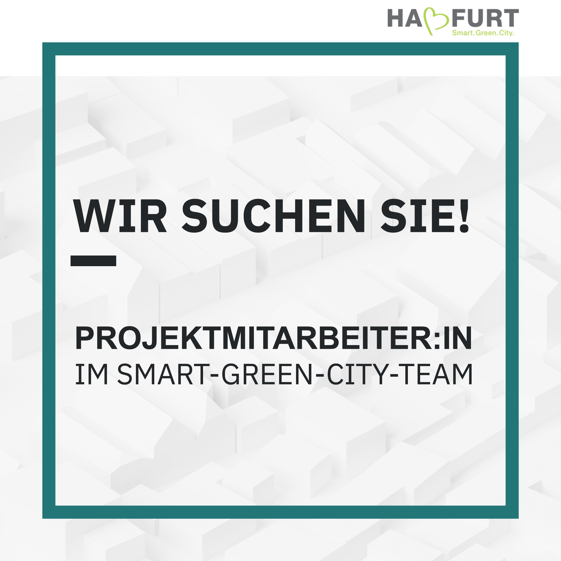 Projektmitarbeiter (m/w/d) für das Smart-Green-City-Team gesucht!